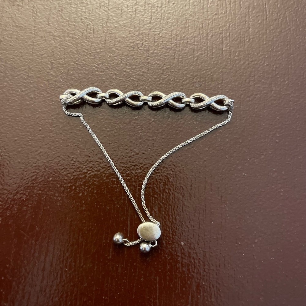 Sterling Silver Diamond Bracelet